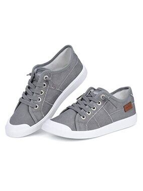 Slip-On Canvas Sneakers Comfortable Casual Walking Flats Lightweight